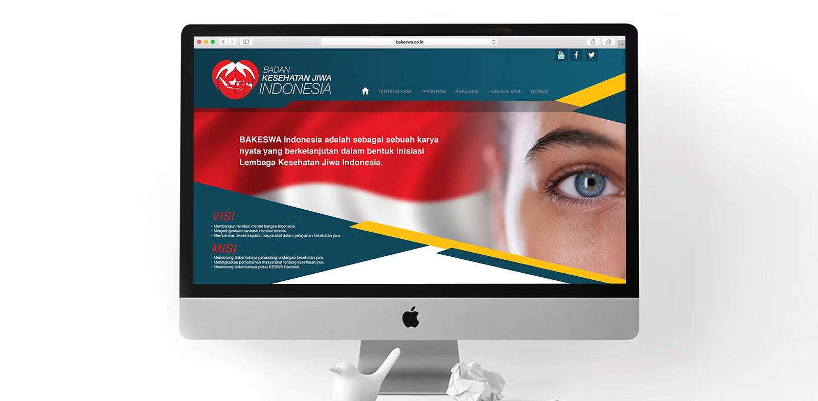 Website Badan Kesehatan Jiwa Indonesia (BAKESWA)